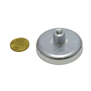 Ferrit-Topfmagnete mit Gewindebuchse 47 mm | 20,5 mm | Ferrit, Stahl
