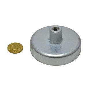 Ferrit-Topfmagnete mit Gewindebuchse 63 mm | 30 mm | Ferrit, Stahl