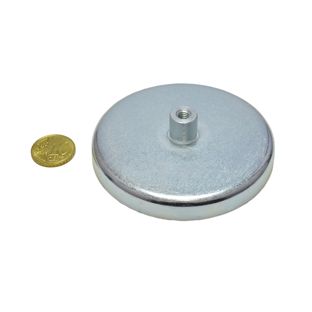 Ferrit-Topfmagnete mit Gewindebuchse 80 mm | 21,5 mm | Ferrit, Stahl