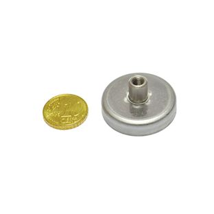 Ferrit-Topfmagnete mit Gewindebuchse 32 mm | 16 mm | Ferrit|Edelstahl 
