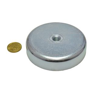 Ferrit-Topfmagnete mit Innengewinde 80 mm | M10  | 18 mm