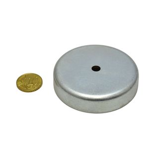 Ferrit-Topfmagnete mit Zylinderbohrung 63 mm | Ferrit, Stahl