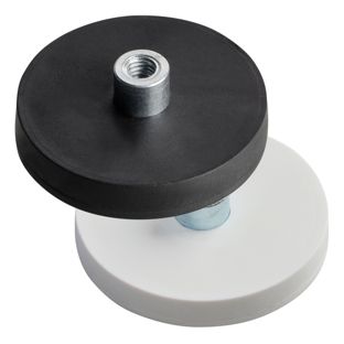 Gummierte Magnete mit Gewindebuchse 
