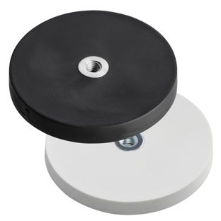 Gummierte Magnete mit Innengewinde 