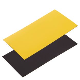 Magnetetiketten beschreibbar 80 x 150 mm  | gelb 