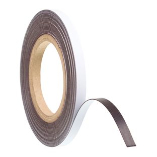 Magnetband farbig 10 mm | weiß  | 10 m | 0.85 mm