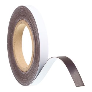Magnetband farbig 15 mm | weiß  | 10 m | 0.85 mm