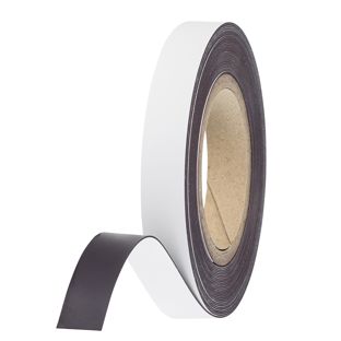 Magnetband farbig 20 mm | weiß  | 10 m | 0.85 mm