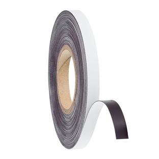 Magnetband farbig 15 mm | weiß  | 30 m | 0.6 mm