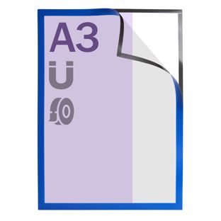 Magnetrahmen A3, selbstklebend blau  | selbstklebend vollflächig 