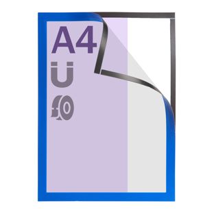 Magnetrahmen A4, selbstklebend blau  | selbstklebend vollflächig 