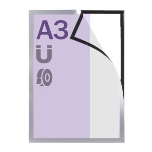 Magnetrahmen A3, selbstklebend silber  | randklebend (best price) 