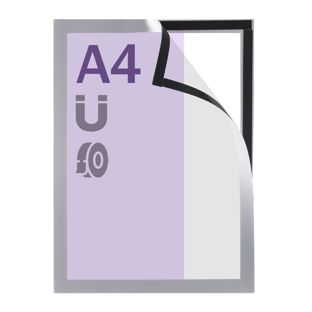 Magnetrahmen A4, selbstklebend randklebend (best price) | silber