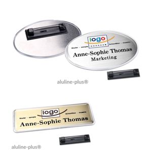 Namensschilder aluline-plus® alu-print Nadel 