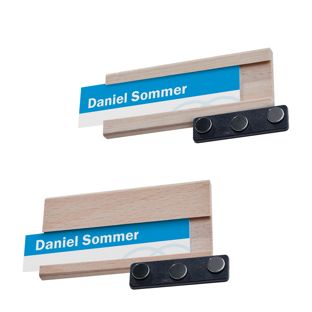 Namensschilder Forest, magnetisch, Holz 