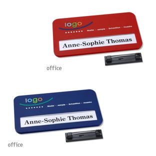 Namensschilder office color-print Nadel 