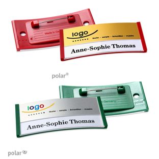 Namensschilder polar® alu-print Nadel 