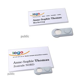 Namensschilder PUBLIC, magnetisch 