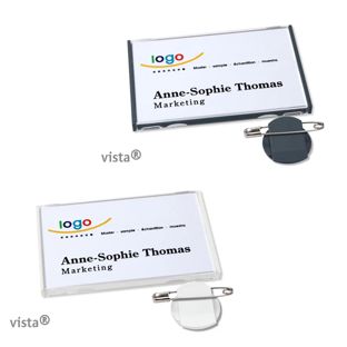 Namensschild mit Klammer VISTA 