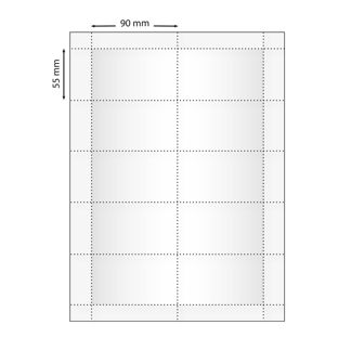 Druckbogen, blanko Urban 60, 90 x 55 mm 