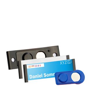 Namensschilder FORUM, magnetisch 63 x 22 mm  | schwarz 