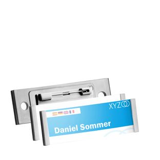 Namensschild mit Nadel FORUM 68 x 22 mm 