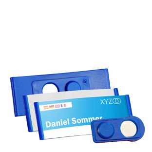 Namensschilder FORUM, magnetisch 65 x 30 mm  | dunkelblau 