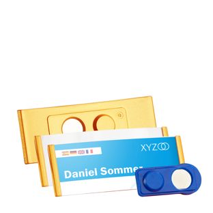Namensschilder FORUM, magnetisch 65 x 30 mm  | gold 