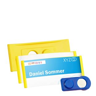 Namensschilder FORUM, magnetisch 75 x 32 mm  | gelb 