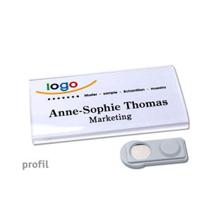 Namensschilder PROFIL, magnetisch smag® Magnet | 75 x 37 mm