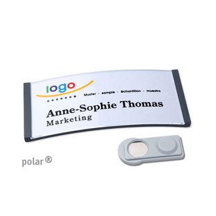 Namensschilder polar®, magnetisch 74 x 34 mm  | anthrazit  | smag® Magnet 