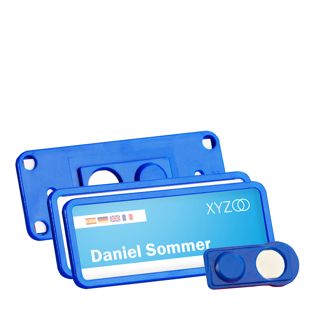 Namensschilder TEAM, magnetisch 75 x 27 mm  | dunkelblau 