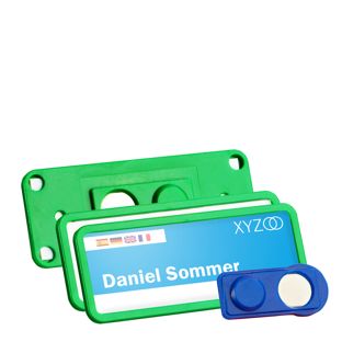 Namensschilder TEAM, magnetisch 75 x 27 mm  | grün 