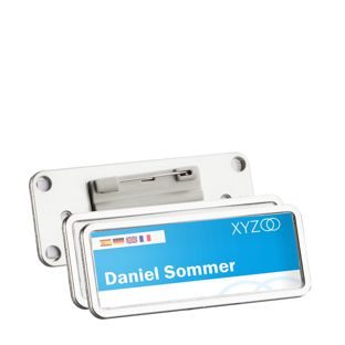 Namensschild mit Nadel TEAM 75 x 27 mm 