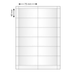 Druckbogen, blanko Urban 40, 75 x 40 mm 