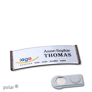 Namensschilder polar®, magnetisch smag® Magnet | transluzent, anthrazit | 64 x 22 mm