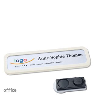 Namensschilder OFFICE, magnetisch smag® Magnet, extra stark | weiß | 75 x 17 mm
