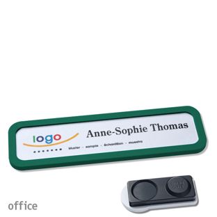 Namensschilder OFFICE, magnetisch smag® Magnet, extra stark | grün | 75 x 17 mm