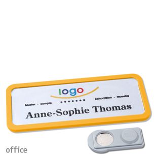 Namensschilder OFFICE, magnetisch smag® Magnet | gelb | 75 x 27 mm
