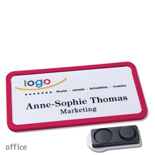 Namensschilder OFFICE, magnetisch smag® Magnet, extra stark | lila | 75 x 37 mm