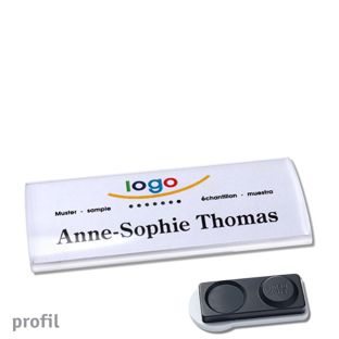 Namensschilder PROFIL, magnetisch smag® Magnet, extra stark | 75 x 27 mm