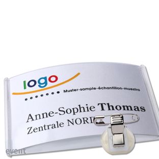 Namensschild mit Klammer, EVENT 85 x 54 mm 