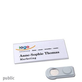 Namensschilder PUBLIC, magnetisch 60 x 27 mm  | smag® Magnet 