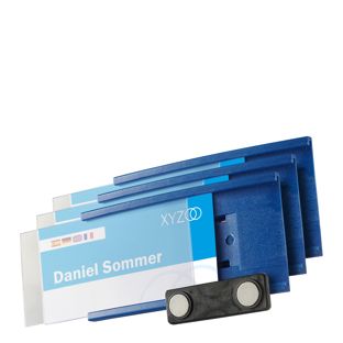 Namensschilder MEET, magnetisch dunkelblau