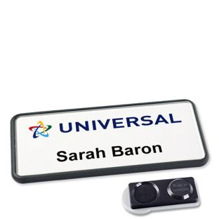Namensschild Icon® mit Magnet anthrazit  | smag® Magnet, extra stark 