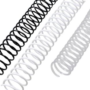 Spiralbinderücken, Plastikspiralen, DIN A4, 4:1 Teilung 