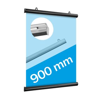 Posterklemmschienen Aluminium, aufklappbar schwarz | 900 mm