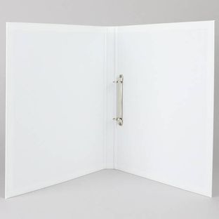 Präsentationsringbuch A4 weiß  | 2-Ring Rundring-Mechanik  | Pappe|PP  | 16 mm