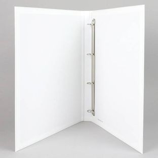 Präsentationsringbuch A4 weiß  | 4-Ring Rundring-Mechanik  | Pappe|PP  | 16 mm