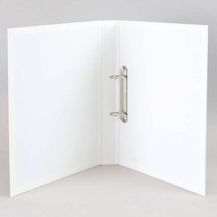 Präsentationsringbuch A4 weiß  | 2-D-Ring-Mechanik  | Pappe|PP  | 25 mm